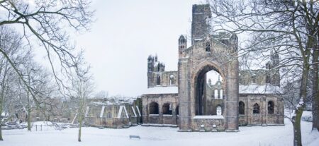 Kirkstall Abbey in Snow